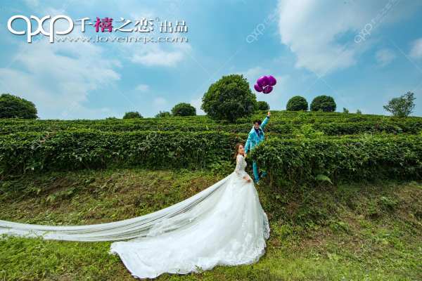 千禧之恋婚纱摄影纯色案例