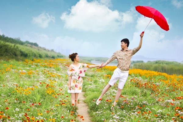 午后阳光婚纱摄影小清新案例