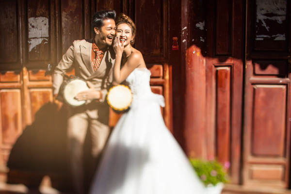 俏新娘婚纱摄影城市地标案例