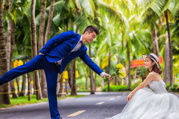 曼迪国际婚纱摄影海景案例