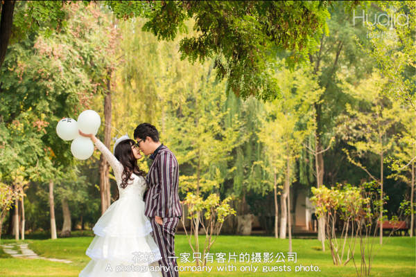 花嫁婚纱摄影植物园外景案例