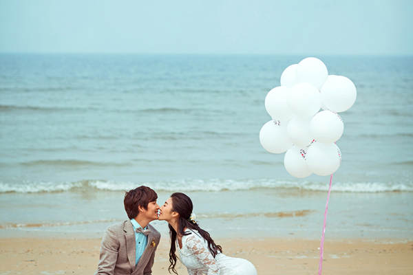 世纪新娘婚纱摄影海景案例