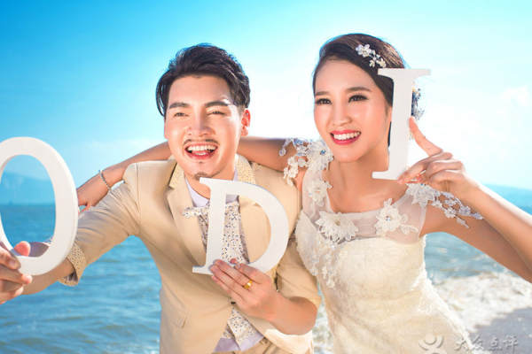 陌上花开婚纱摄影海景案例