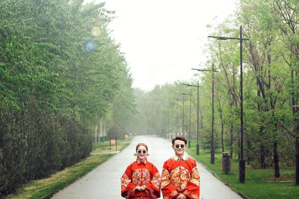 王子宫殿婚纱摄影城市地标案例