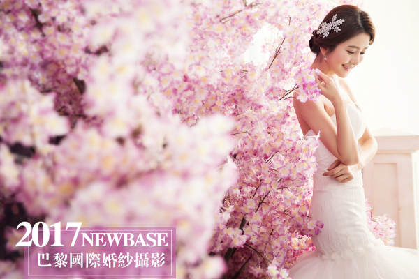 巴黎婚纱摄影浪漫花墙案例