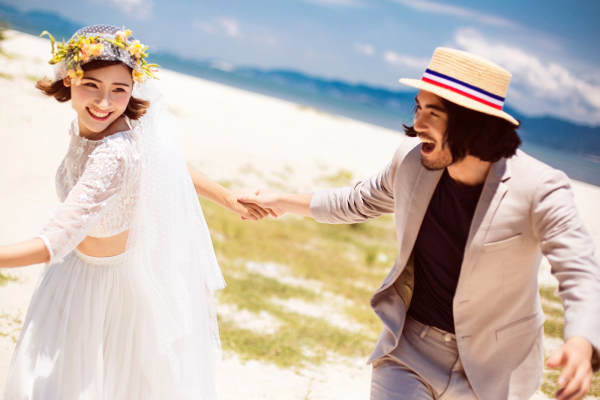 吸引力婚纱摄影海景案例