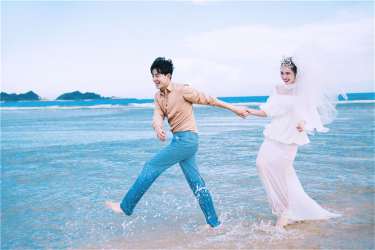 纯印婚纱摄影海景案例