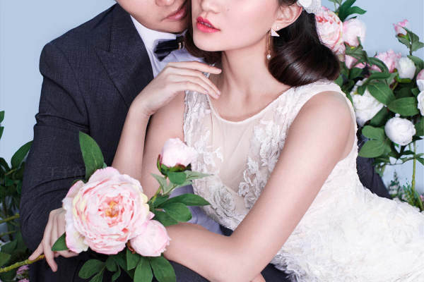 王子宫殿婚纱摄影纯背景案例