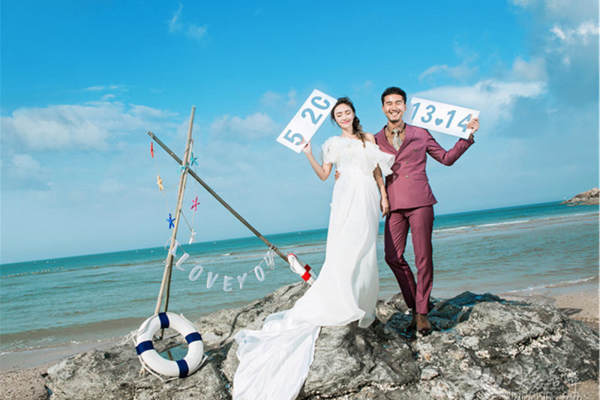 美丽庄园婚纱摄影海景案例