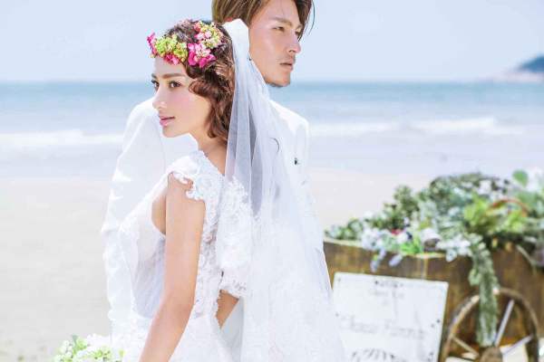 蒙娜丽莎婚纱摄影海景案例