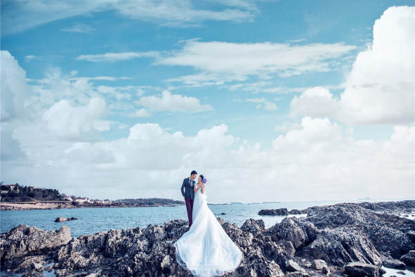 午后阳光婚纱摄影花海案例