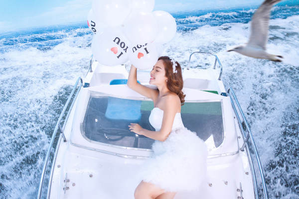 金夫人婚纱摄影游艇案例