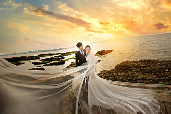 尚赫摄影会馆大气夕阳海案例