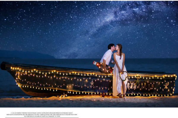 百年好合婚纱摄影海景案例