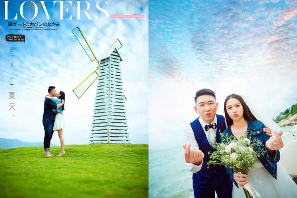 韩风尚婚纱摄影工作室海景案例