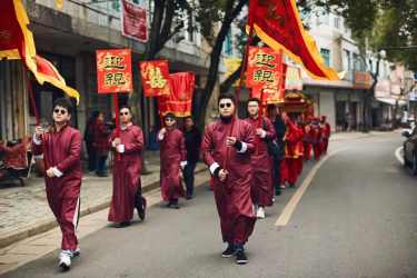 喜庆花轿+8名轿夫车队