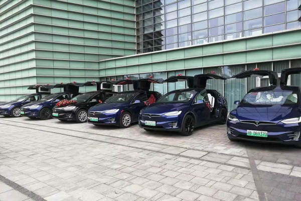 特斯拉MODELX+6 辆特斯拉MODELX车队