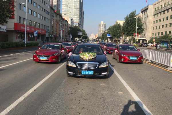 奔驰S级+马自达昂克赛拉车队