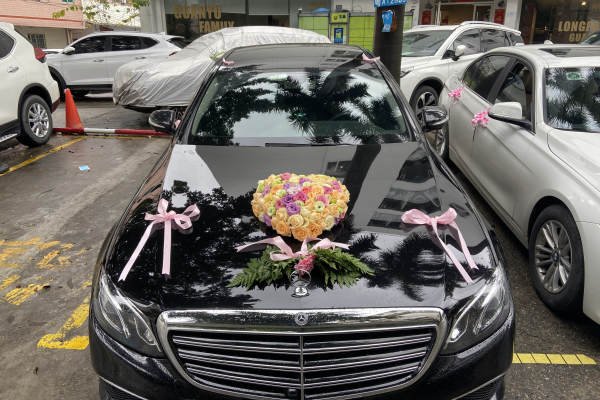 奔驰E级+3辆宝马3系车队