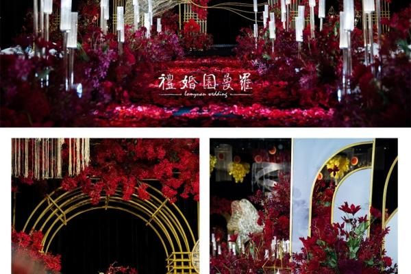 红黑金的搭配永远不会过时大气经典的配色呈现完美的婚礼大片