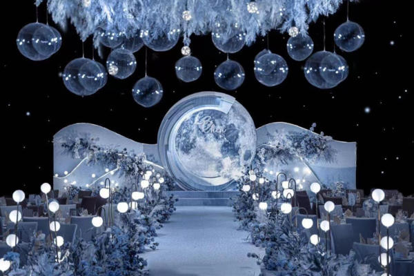 分享||wedding🌖婚礼的色彩上，我们选择了雾霾蓝为婚礼