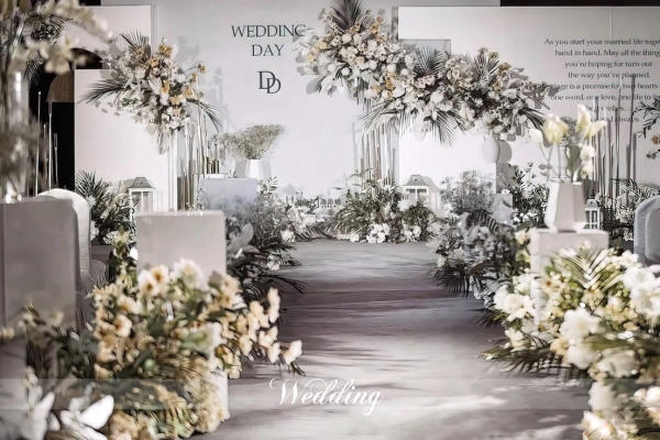 分享||wedding🧚🏻简约白绿小清新风格婚礼☁️小预算婚