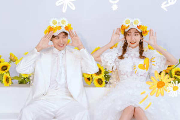 室内小清新婚纱照 创意、浪漫’