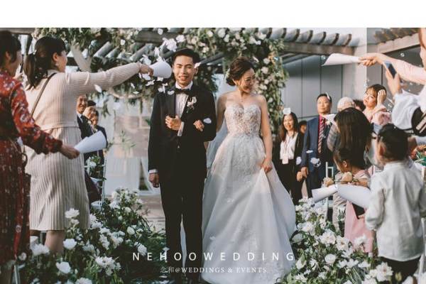 户外白绿清新系婚礼 超级INS风