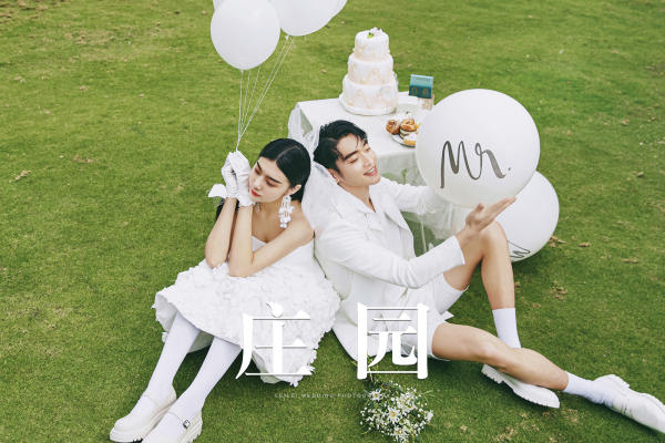 蕾蕾纯色新品【告白气球】系列婚纱照