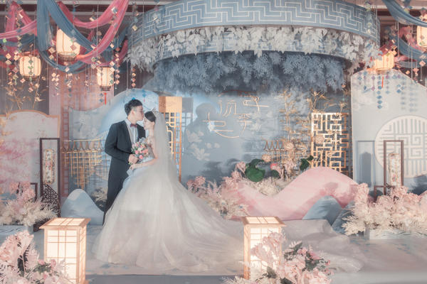 【大喜婚礼定制】超高性价比//蓝粉新中式婚礼