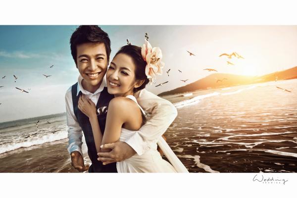 维多利亚婚纱摄影海景作品