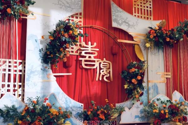 中式古画风现代系婚礼