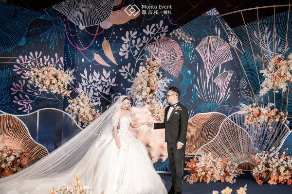 《Coral》海洋主题婚礼布置 室内婚礼