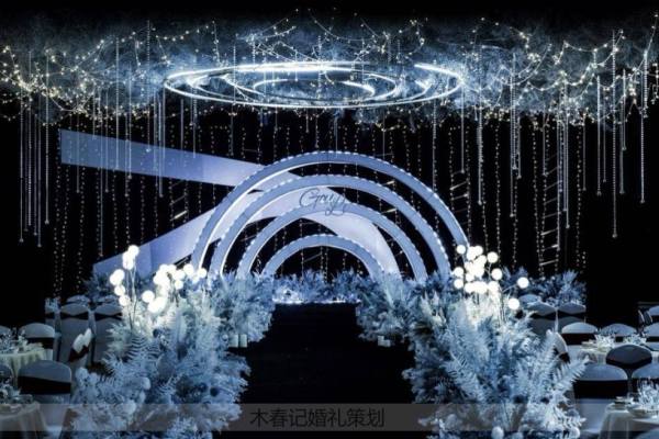 【木春记婚礼】真实现场效果-室内星空婚礼