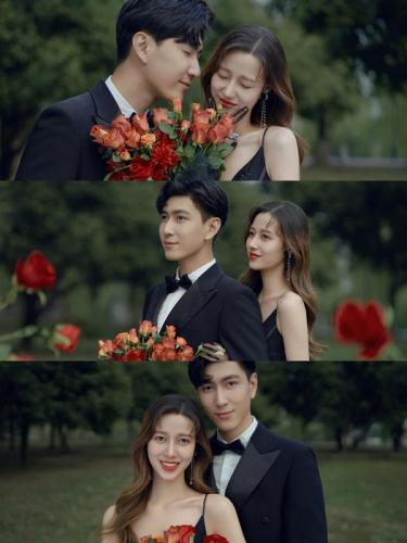 这是黑纱森系婚纱照才有的浪漫奢华🖤