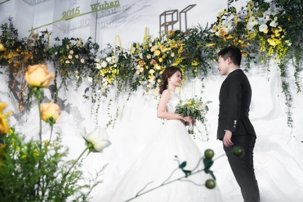 白绿清新婚礼