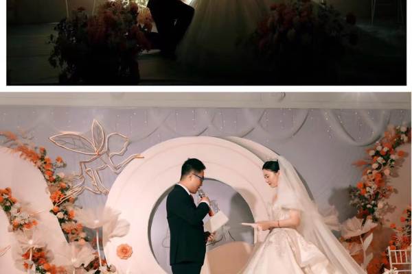 暖橙色室内梦幻婚礼