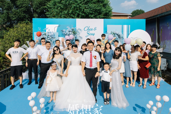 婚想家·户外蓝色小清新 | 荔园布置