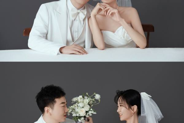 西安简约耐看的室内婚纱照，满满高级感
