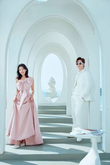 粉红色的回忆-浪漫城堡婚纱照