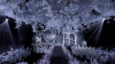 【极光】绘 |  灰蓝色室内梦幻婚礼