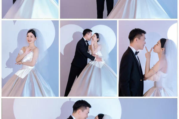 爱心光影室内极简韩式主纱