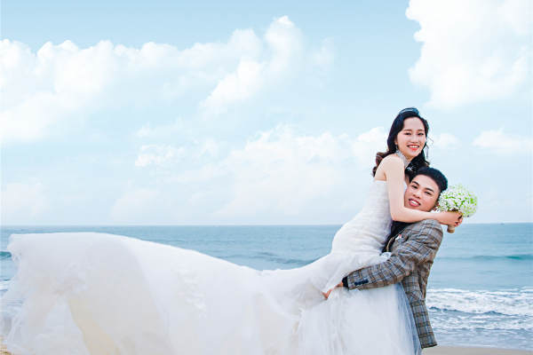 海边唯美婚照