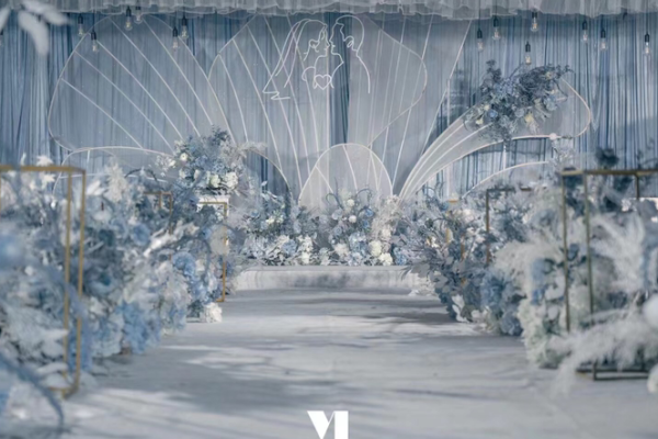 高级雾霾蓝婚礼｜薇瑷婚礼定制