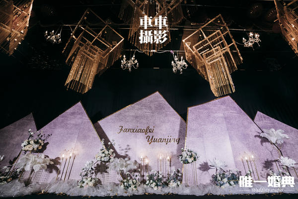 简约咖色香槟金复古大气婚礼邵阳唯一婚典