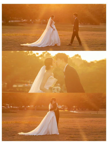 夕阳婚纱照