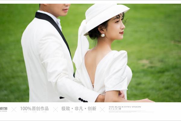 黑瞳相馆|兰州草坪唯美婚纱照客片欣赏
