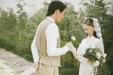 苏式园林婚纱照
