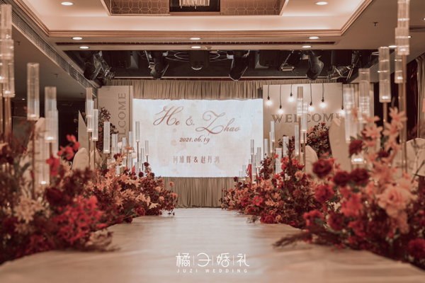 性价比婚礼｜香槟红色系简约大气风