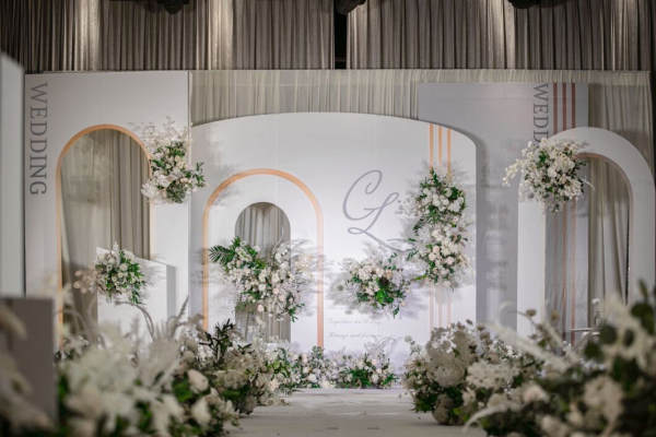 幸福像花儿/白绿婚礼布置/小清新婚礼风